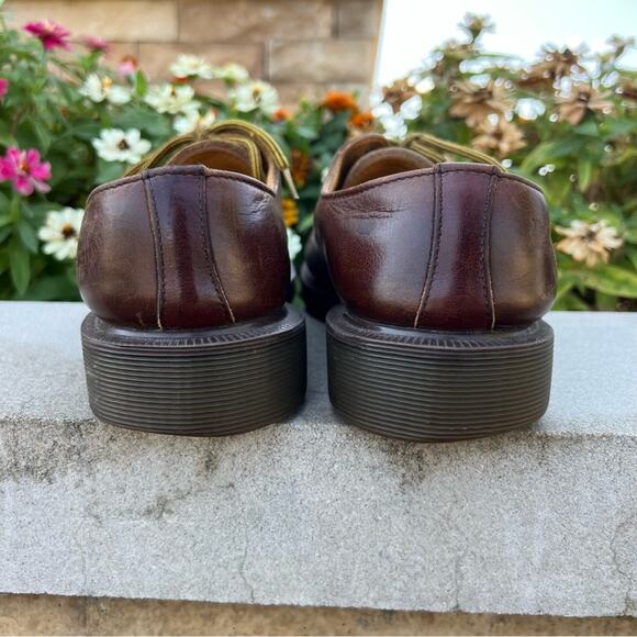 Vintage Doc Dr Martens 1461 Made in England 3 Eyelet Oxford Brown Leather Shoes - Picture 4 of 7